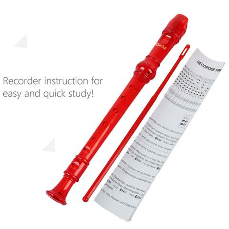 Сопрано Descant Recorder 8-канальная флейта ж / Инструкции по сумке для очистки стержня