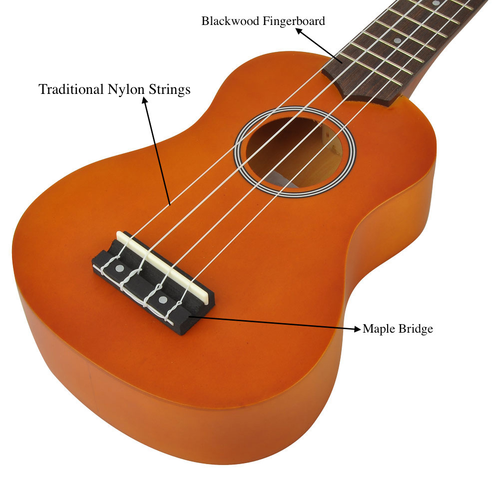 Сопрано Ukulele Beginner Pack-21 дюймов с Gig Bag песенник цифровой тюнер