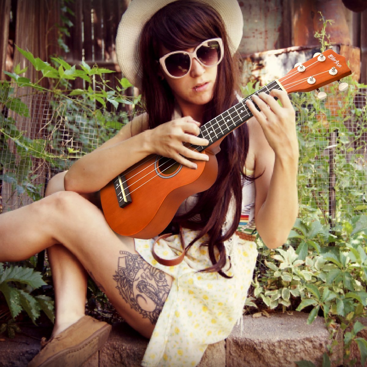 Сопрано Ukulele Beginner Pack-21 дюймов с Gig Bag песенник цифровой тюнер